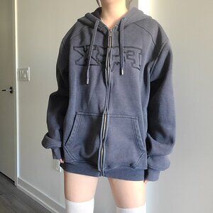 Fox Racing MCMLXXIV Oversized Vintage Fleece Thick Zip-Up Hoodie